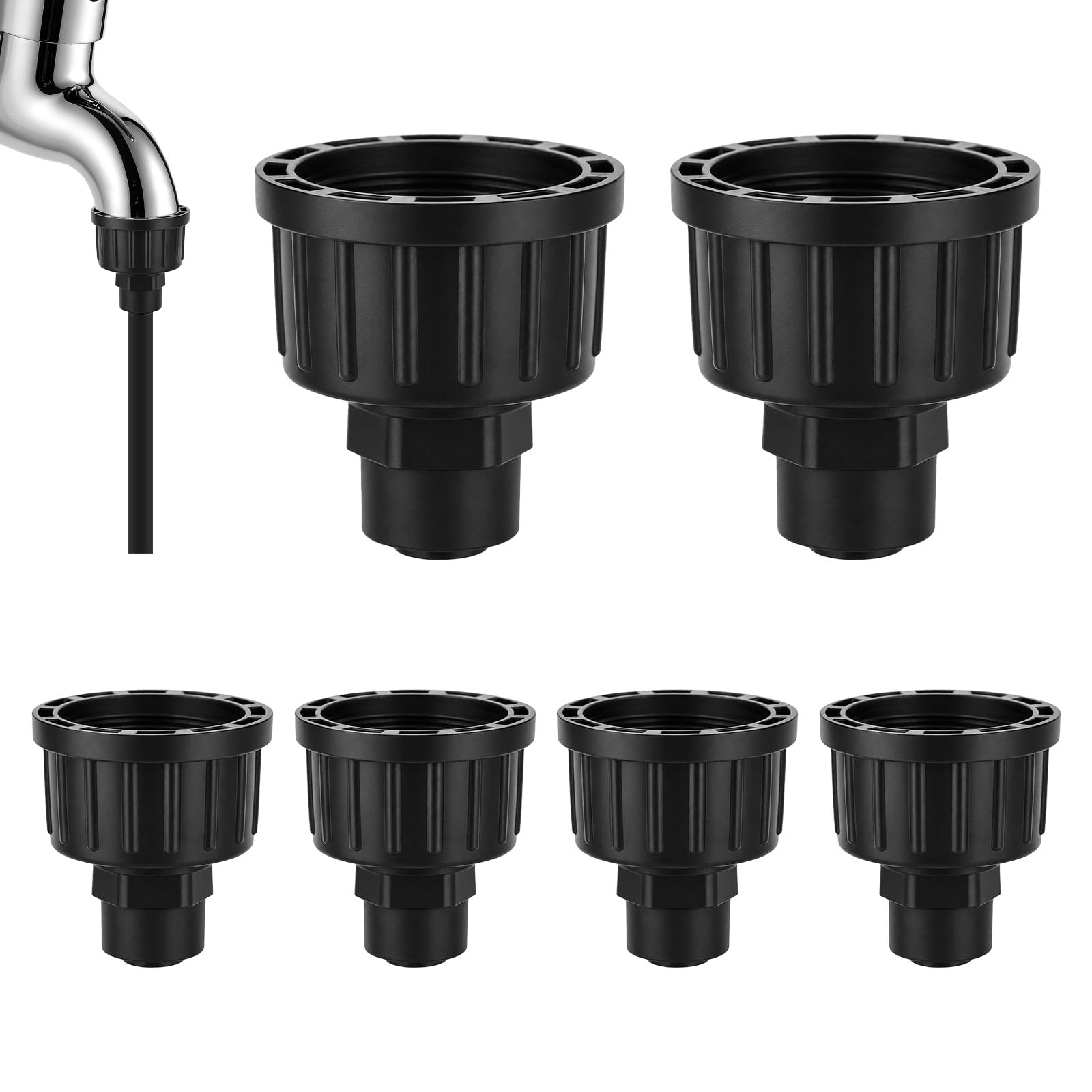 Gosknor 6pcs 3/4" to 1/4" Drip Irrigation Faucet Adapters