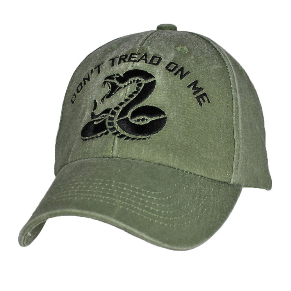 Eagle Crest Don't Tread on Me Snake OD Green Adjustable Baseball Cap, Od Green, One Size