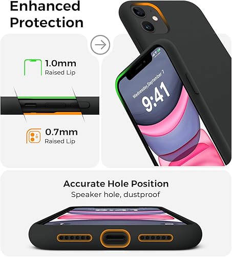 Miniatura 7 de AOTESIER Funda de teléfono diseñada a prueba de golpes para iPhone 11, silicona de grado alimenticio de alta calidad con forro protector