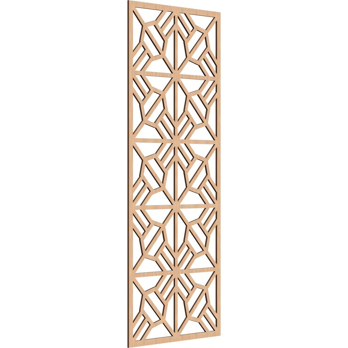 25 3/8"W x 64 3/8"H x 1/4"T Auburn Decorative Fretwork Wood Wall Panels, Hickory