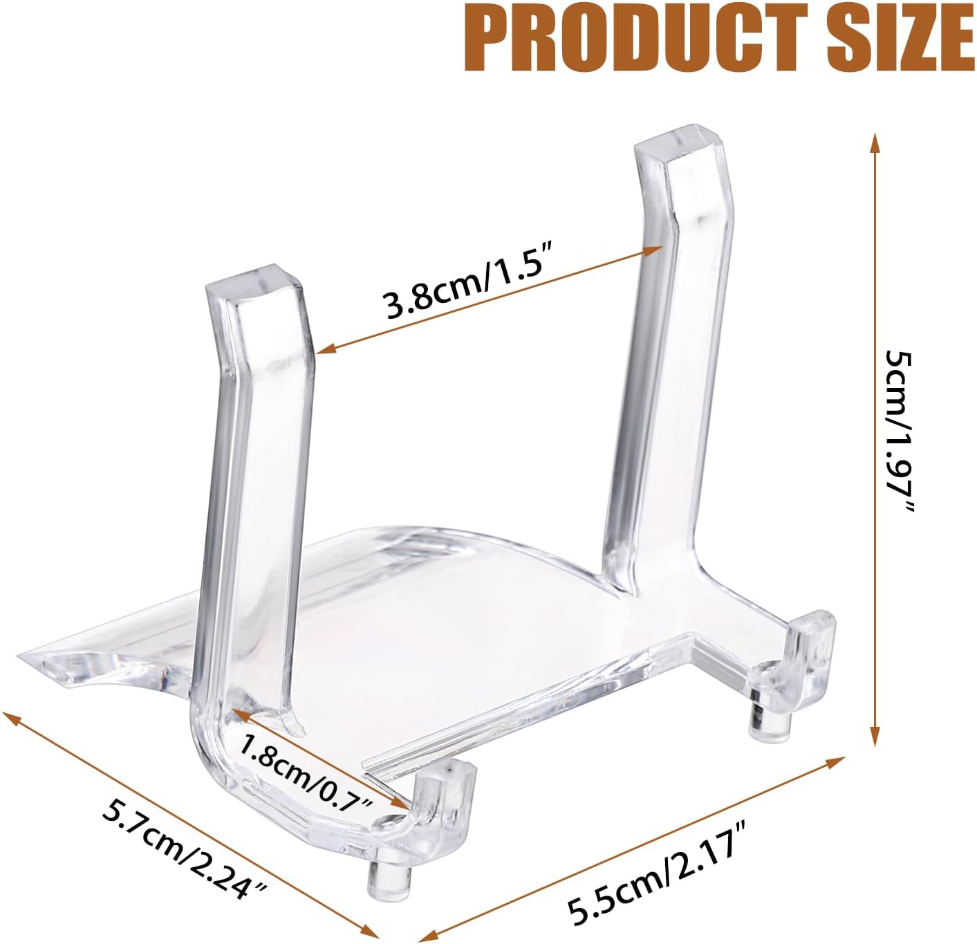 Hipiwe 30 Packs Acrylic Easel Stands for Belt Buckle Display Holder Case image 3