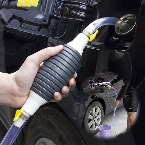 Bomba de sifón, bomba de succión de líquido multifunción mejorada 2024, bomba manual portátil de transferencia de combustible para gasolina,
