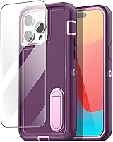 Vista 10 de AICase Funda con Clip tipo Pistolera Compatible con iPhone 15 Pro Max con Protector de Pantalla de Vidrio + Lente de Cámara, Protección Resistente