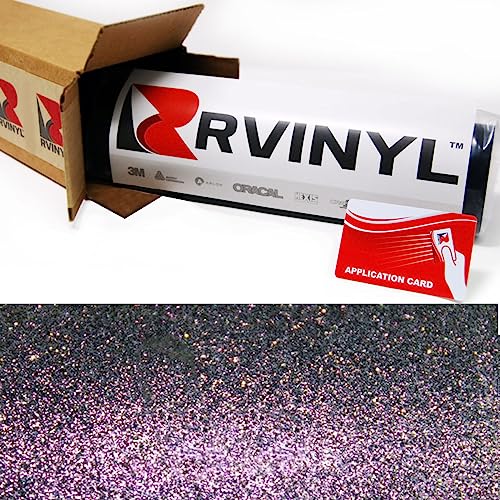 Rwraps Chameleon Vinyl Car Wrap Film in Purple Sparkle - 5ft x 1ft - Vehicle Sheet Roll with Adhesive Back and Air Release Technology