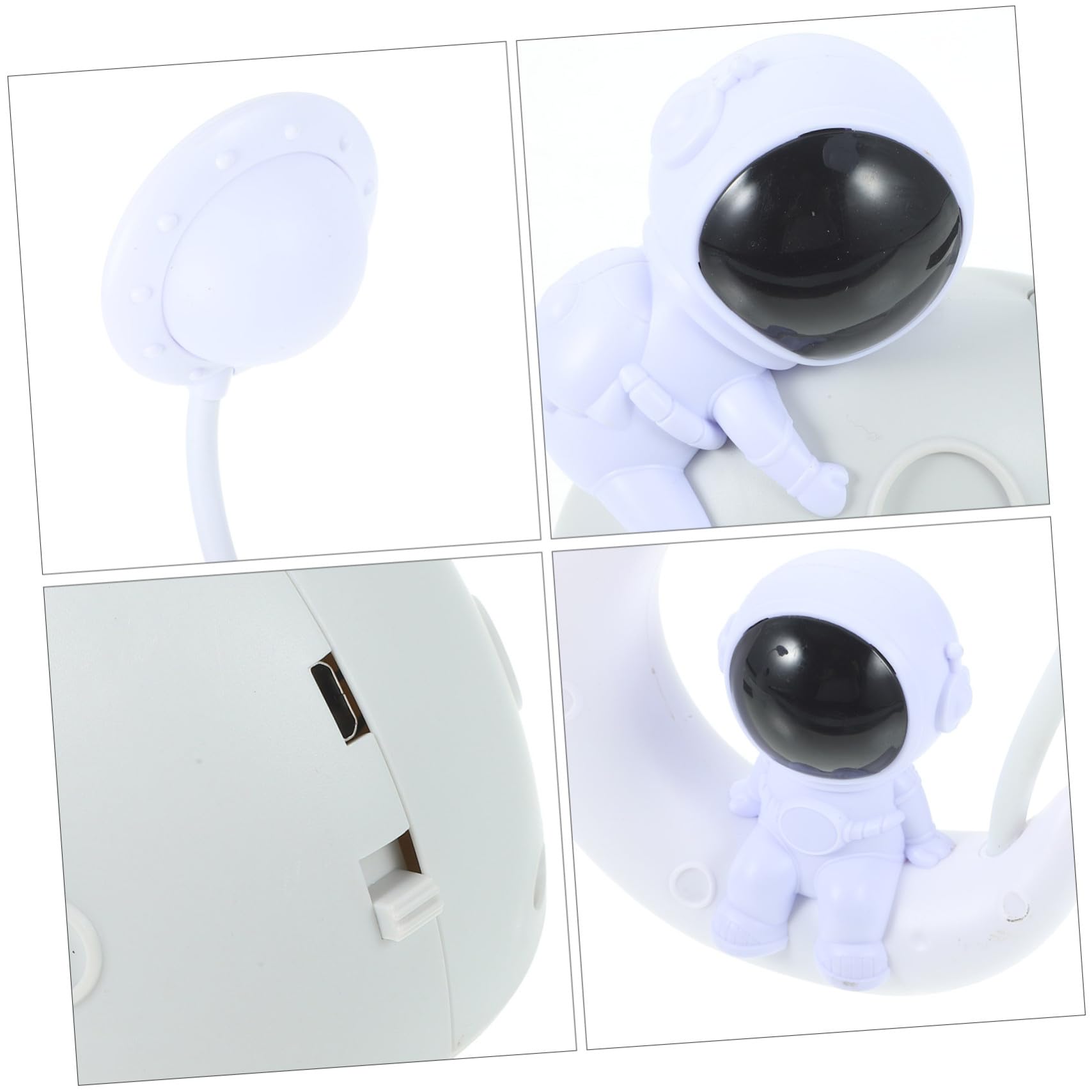 Homoyoyo Lámpara Nocturna Astronauta Lunar USB para Niños, 2 Juegos