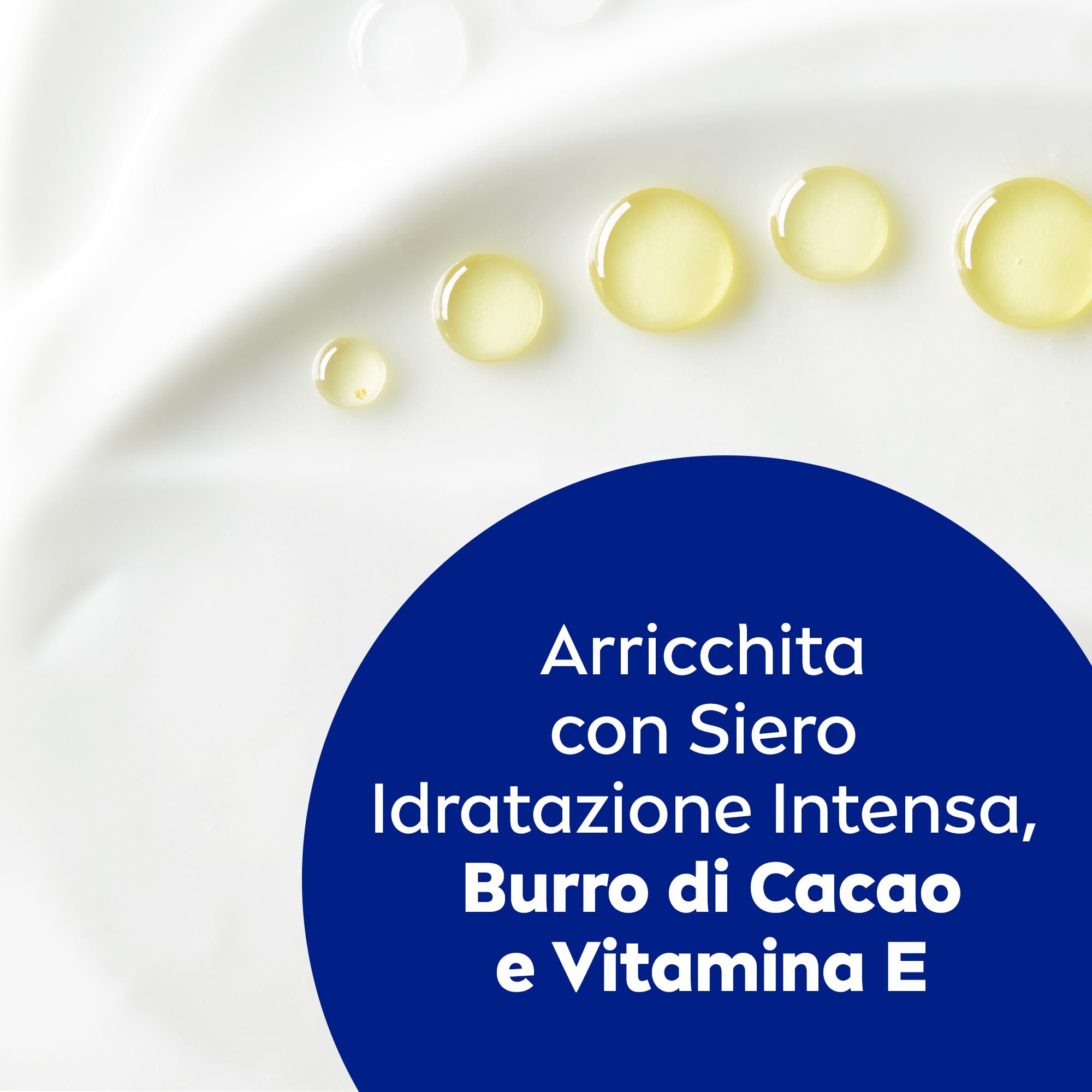NIVEA Crema Corpo Burro di Cacao 250ml, Crema corpo idratante 48 ore per pelle secca arricchita con Siero Idratazione Intensa, Burro di Cacao & Vitamina E