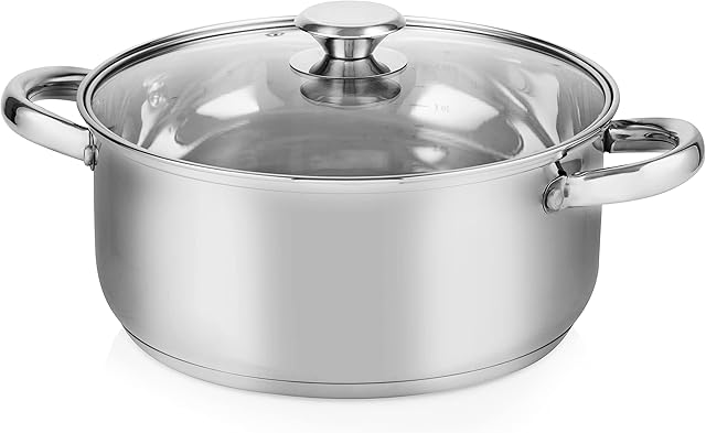 Tower PT700073 Presto 24cm Casserole Stainless Steel, Silver