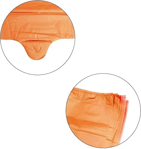 Miniatura 3 de LazyMe Bolsas de plástico para camisetas con asas a granel para compras y restaurantes, 12 x 20 pulgadas (naranja, 100 unidades)