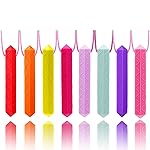 Sensory Chew Necklace for Girls by GNAWRISHING, 8 Pack Diamond Chew Necklaces for Sensory Kids, Made from Food Grade Silicone for Autistic, ADHD, Oral Motor (Tough, Long-Lasting)