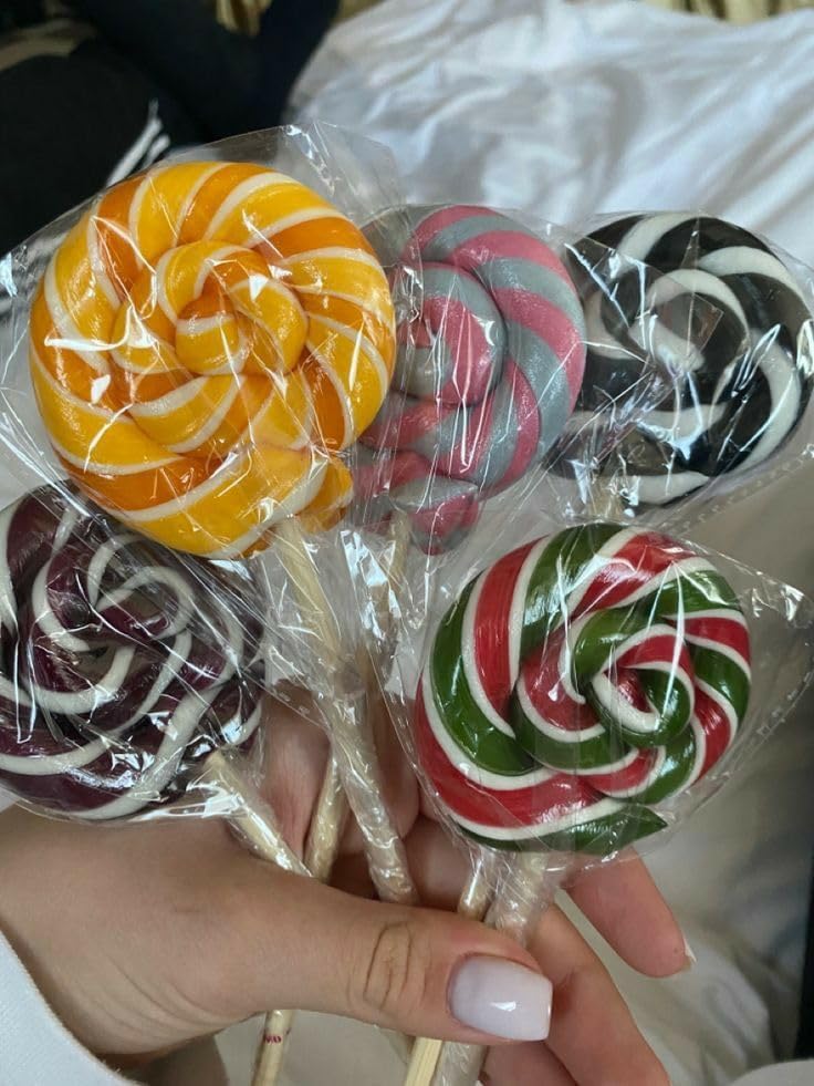 Image of Chef Medidi Fruit Lollipops Hard Candy | Assorted Fruit Flavors | Sweet Candy Treat for Kids | Natural Candy with Real Fruit Extract (Medium size) (30 Pc)