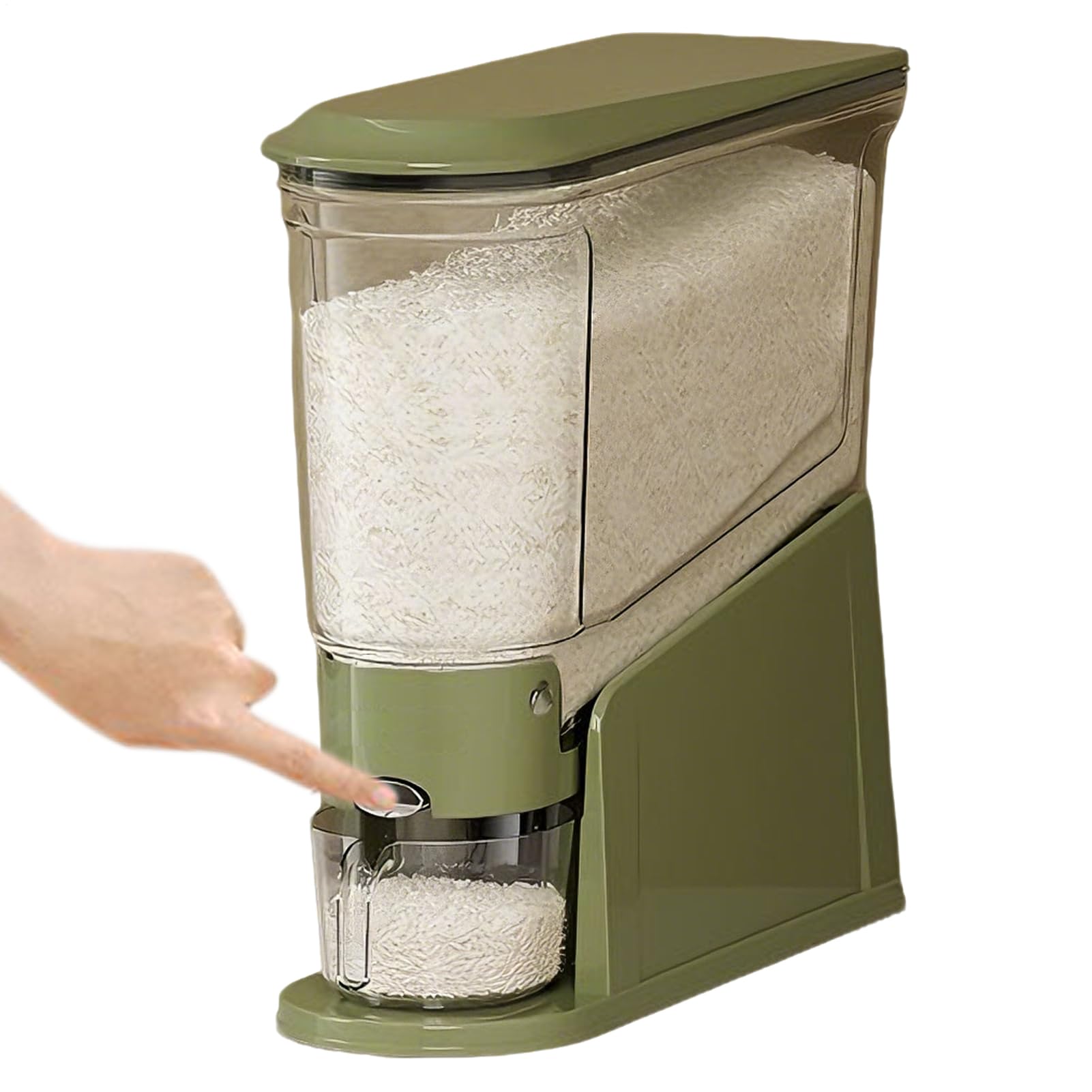 Contenitori Riso Controllo Delle Porzioni Trasparente | Organizzatore Ermetico per Cereali Per Grano, Cibi Secchi, Farina, Conservazione Cereali, Cucina, Dispensa
