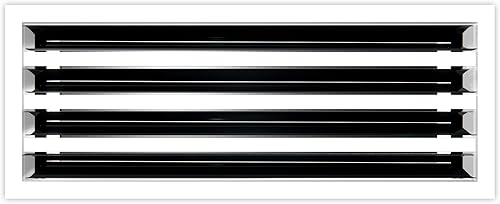 Cubierta de ventilación de CA moderna de 12 x 6 - Ventilación de aire blanca decorativa - Difusor de ranura lineal estándar 100% aluminio - Rejilla