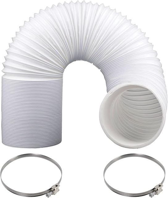 SPARES2GO Universal Tumble Dryer Extra Long Vent Hose & Screw Clips Kit (6 Metre, 100mm Diameter)