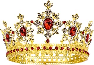 FRCOLOR Coroa de casamento com strass, coroas de rainha de cristal, coroas de rainha e tiaras de strass, coroa de princesa vintage