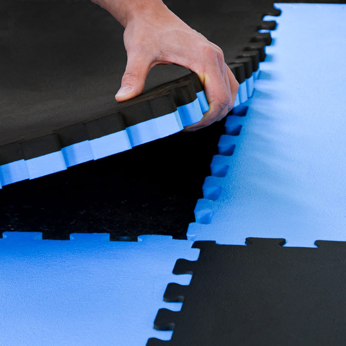 Tappetino Puzzle Per Sport EVA 90x90cm - Spessore 40mm, Double-Face, Con Cornice - Foto 2