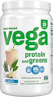 Vega Protein and Greens Protein Powder, Vanilla - 20g Plant Based Protei...