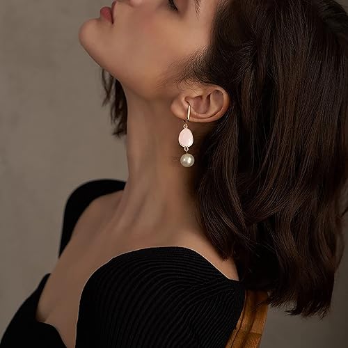 Miniatura 6 de LiQunSweet 20 piezas de cuentas de cristal de cuarzo rosa natural, eslabones de piedras preciosas facetadas con fornituras de latón dorado para la