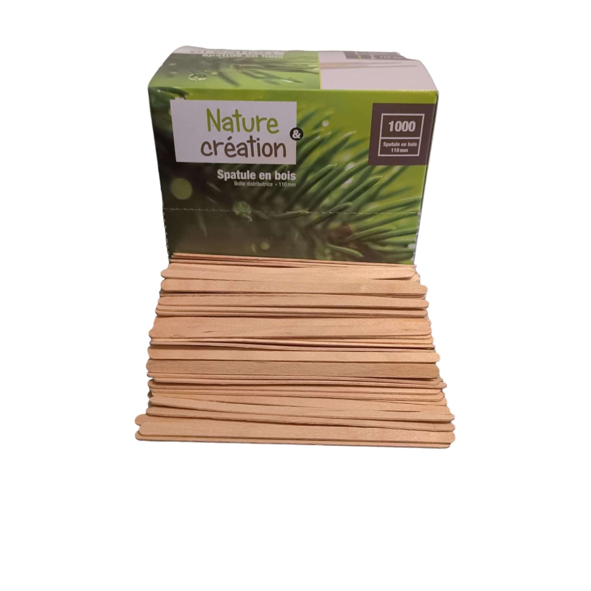 Générique Lot de 10000 Touillettes - 10 Boîtes Distributrices de 1000 - Bâtonnets Mélangeurs de Café en Bois Naturel Longueur 11 cm