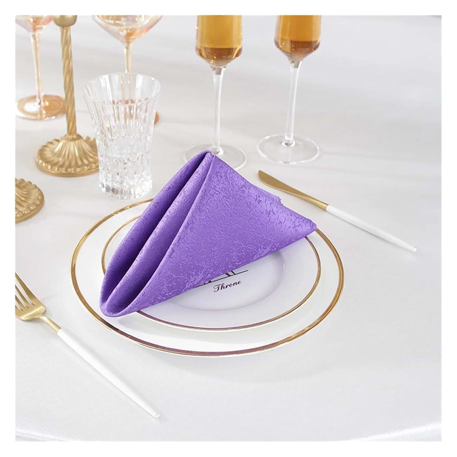 Cotton Table Napkins, Table Napkins Multicolor ester Jacquard 10-Pack 45x45cm Reusable Dinner Napkin(Type 23)