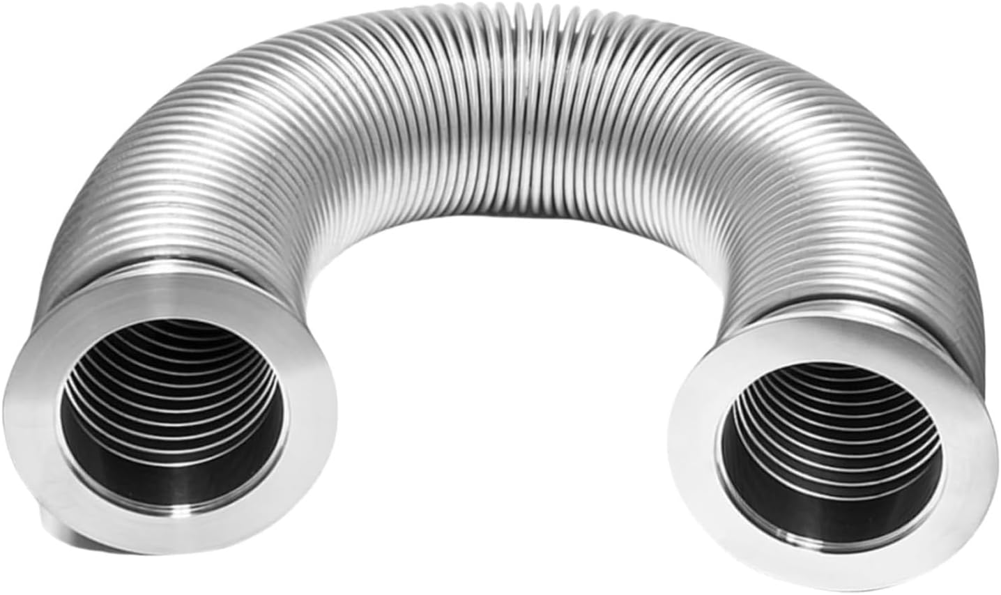 KF-50 Stainless Steel Flexible Bellow Hose - 58.05" (1500 mm) ISO-KF Vacuum Corrugated Pipe with NW-50 Flange(500mm)