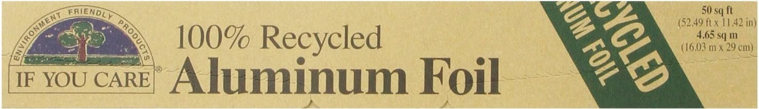 Dpnamron If You Care 100% Recycled Aluminum Foil Roll, 50 Foot Roll