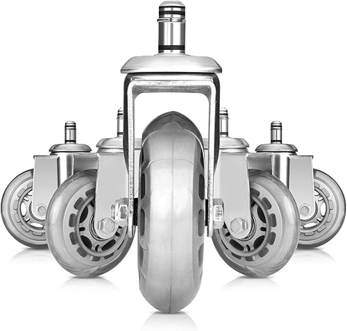 Kaleurrier Ruedas giratorias resistentes, ruedas de poliuretano de alta calidad para sillas de oficina, taburetes rodantes o sillas de dibujo,