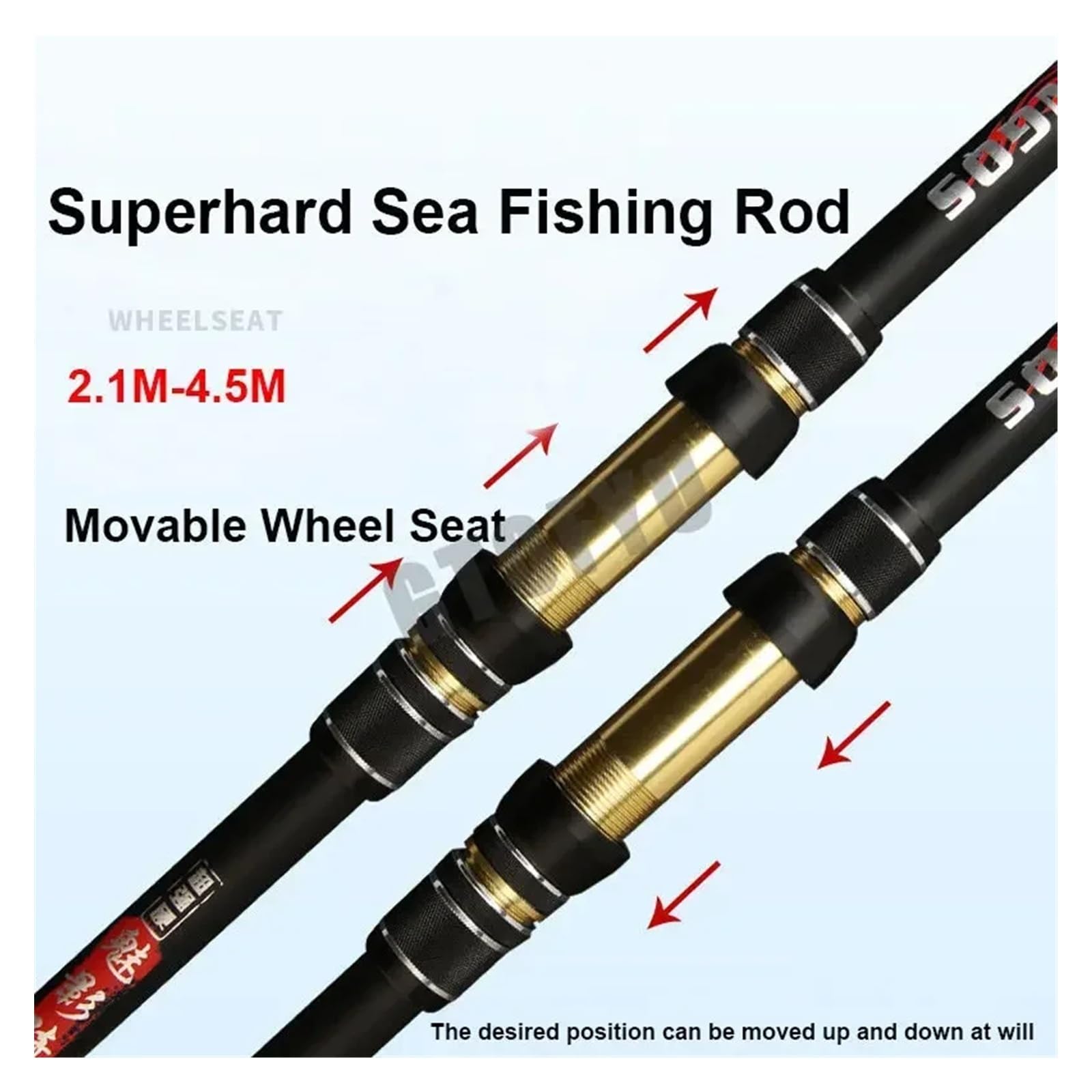Canne A Peche Mer LéGèRe,Fishing Rod Casting Canne à pêche télescopique Portable 2,1 M,4,7, 3,6,9,5 de Voyage Équipement la Carpe