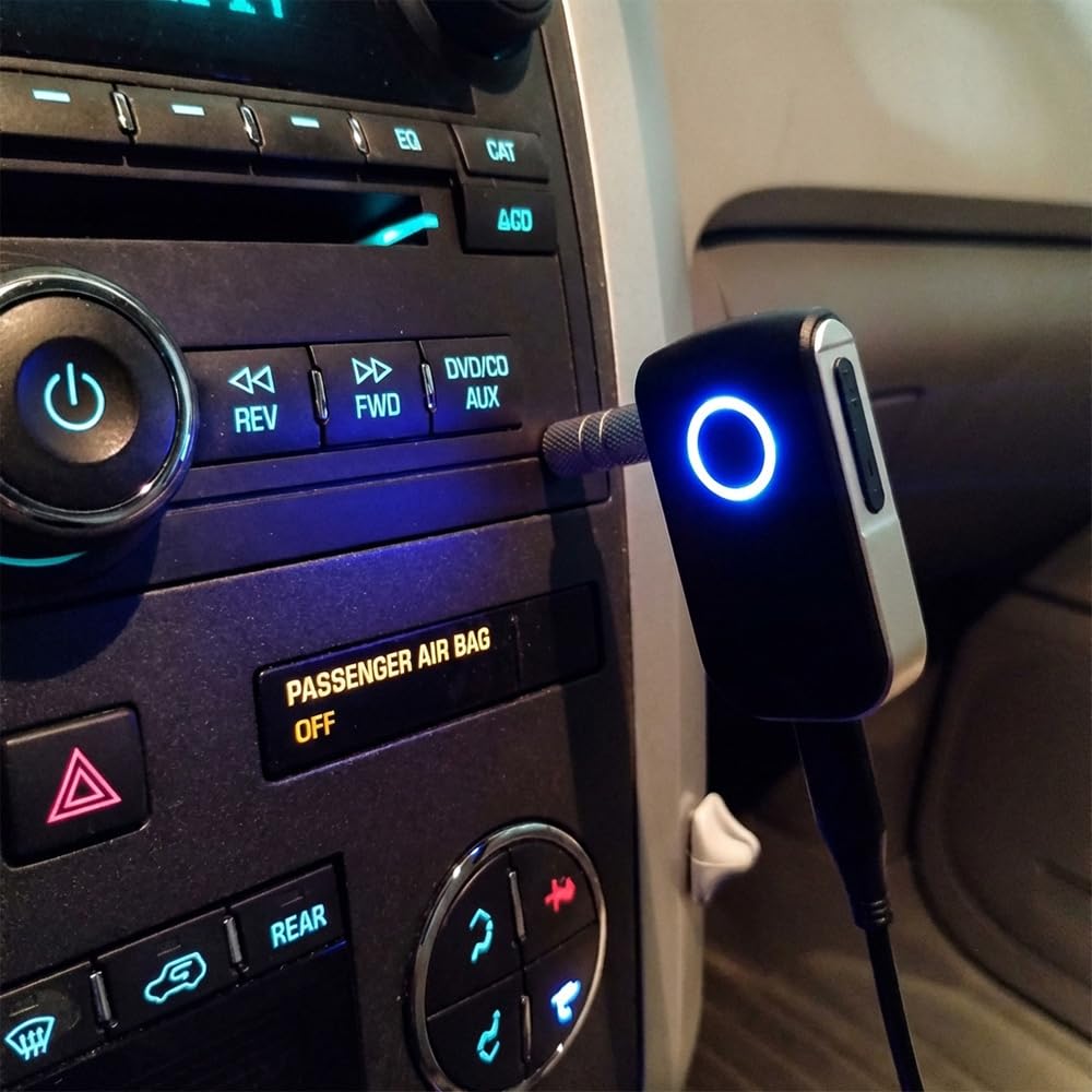 Adattatore Bluetooth AUX per auto, ricevitore wireless da 3,5 mm, adattatore AUX Bluetooth, chiamate in vivavoce per auto, altoparlanti, sistemi stereo e cuffie
