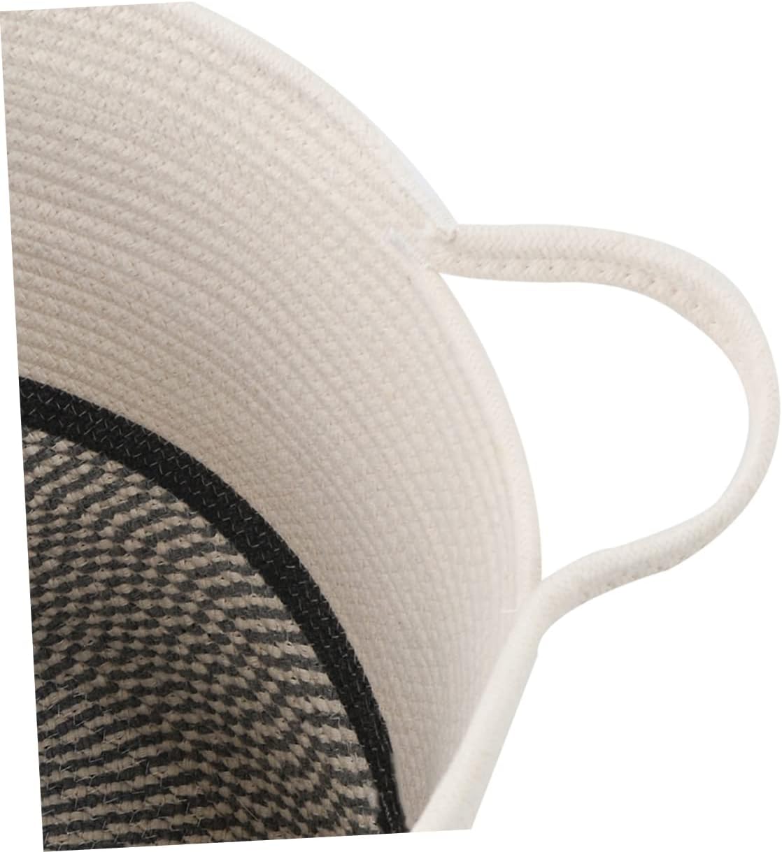 ABOOFAN 1pcs Large Round Cotton Rope Storage Basket for Toys and Sundries Light Grey for Organizing Boy Girl's Items Stylish and Functional Design for Home Storage