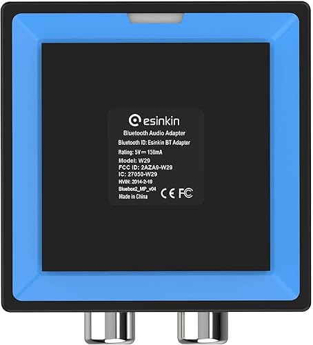 Miniatura 9 de Esinkin Receptor de audio inalámbrico para sistema de sonido de transmisión de música, funciona con teléfonos inteligentes, tabletas y automóvil