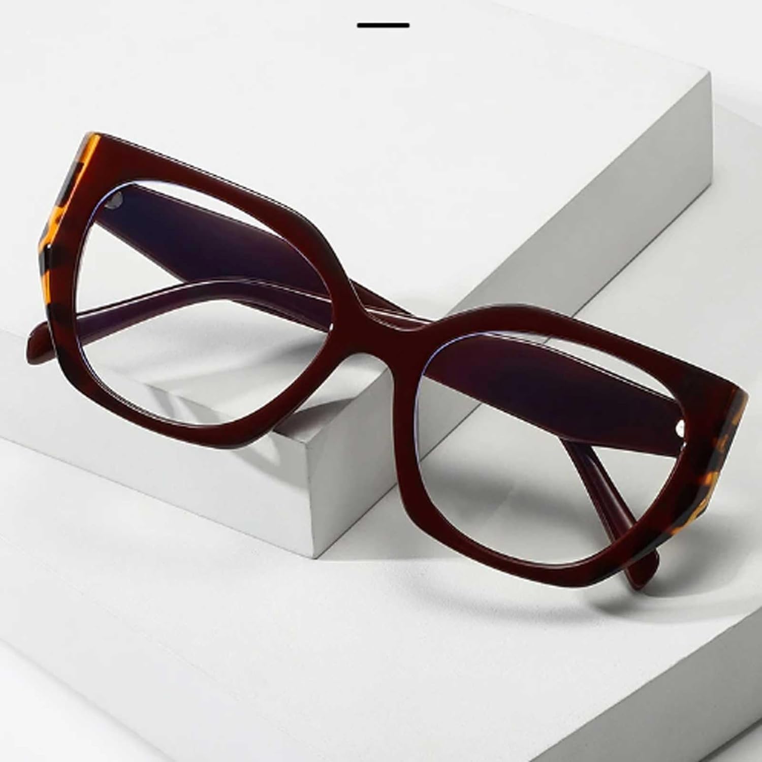 Montura de Gafas Retro, monturas de Gafas antiluz Azul para Hombre, monturas de Gafas de diseño Poligonal para Mujer, Montura de Gafas de Viaje