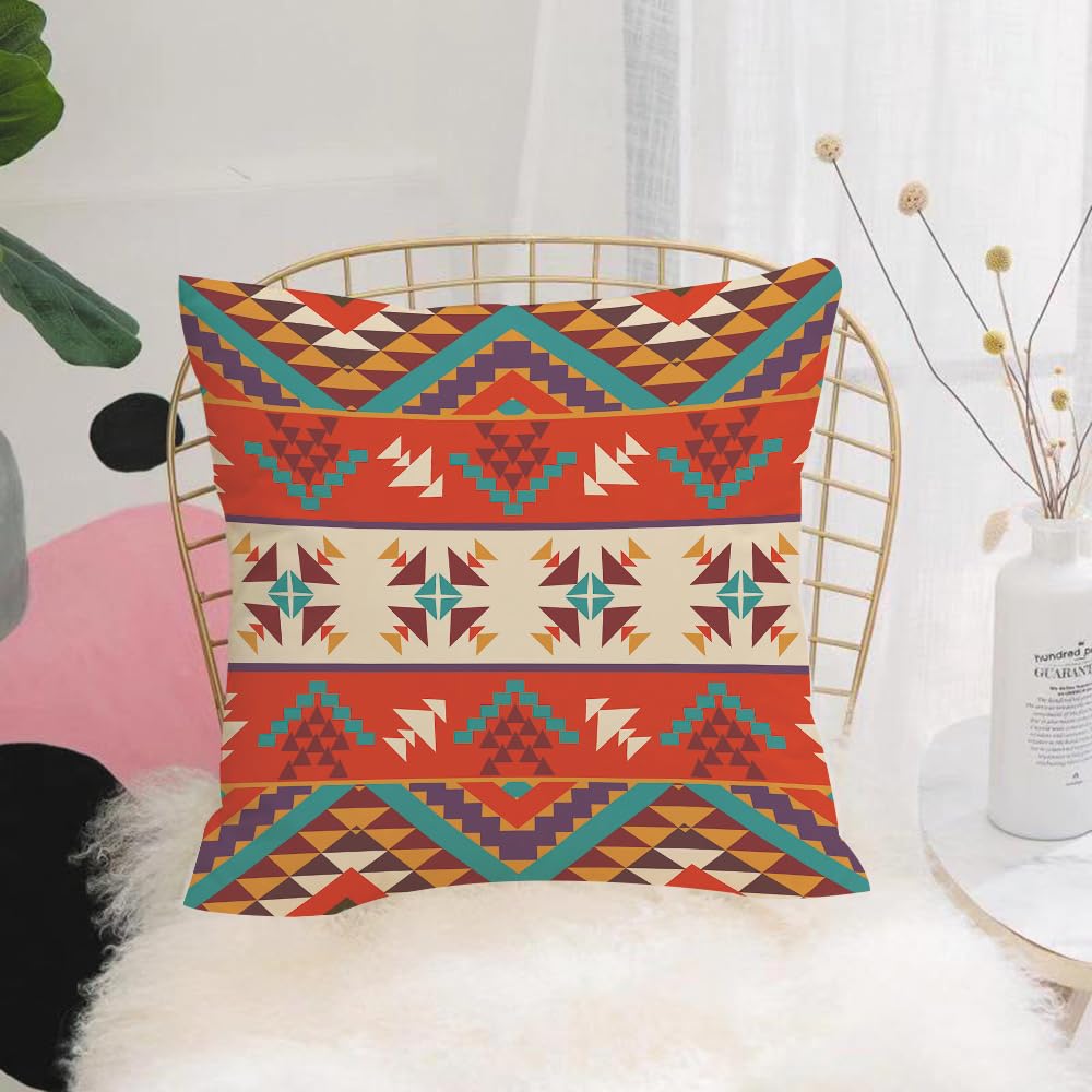 Hyosxw Seamless Colorful Aztec Pattern - A1 Cushion Cover,Throw Pillow Case Home Decorative For Living Room Bedroom Sofa Chair 18X18 Inch,Seamless Colorful Aztec Pattern,Pillowcase 45X45cm
