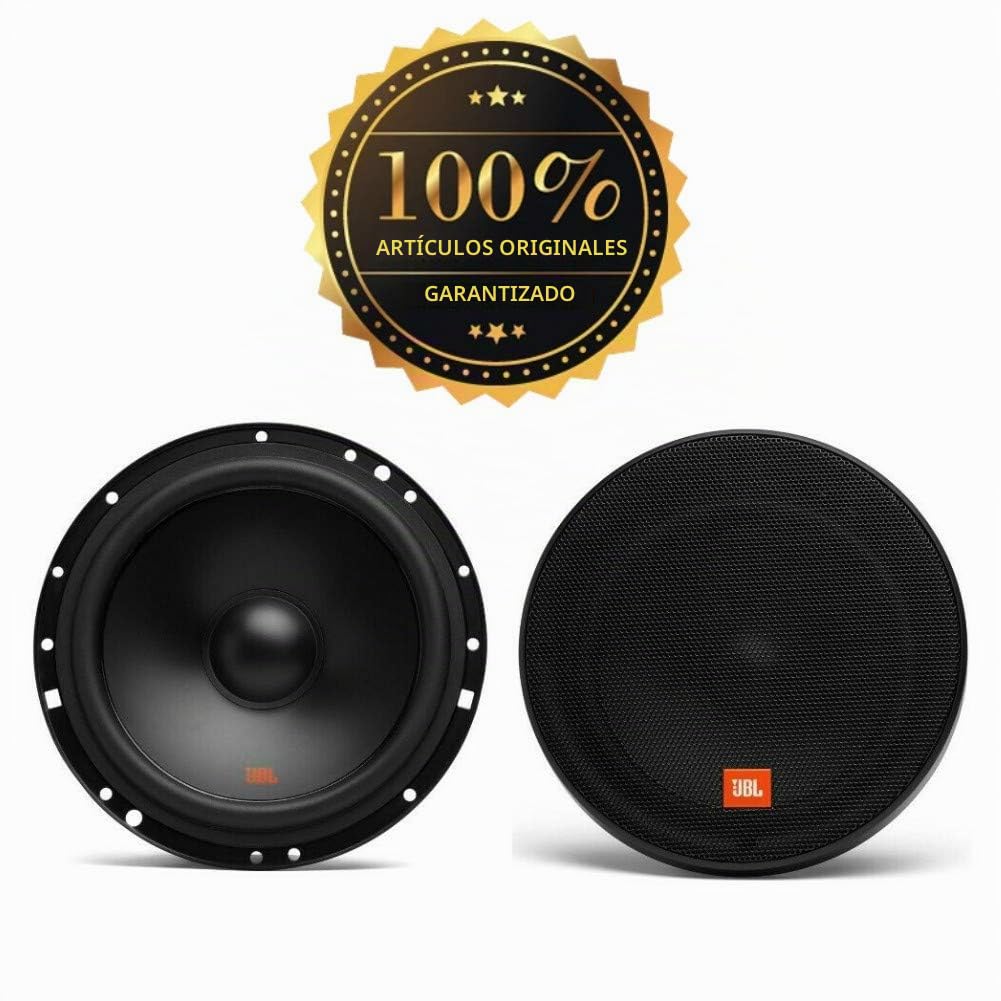 1 Kit JBL STAGE2 604C Sistema de 2 vías 6.5" 165 mm 16.50 cm 45 vatios rms 270 vatios máx con woofer Tweeter Crossover 4 ohmios Negro, el par