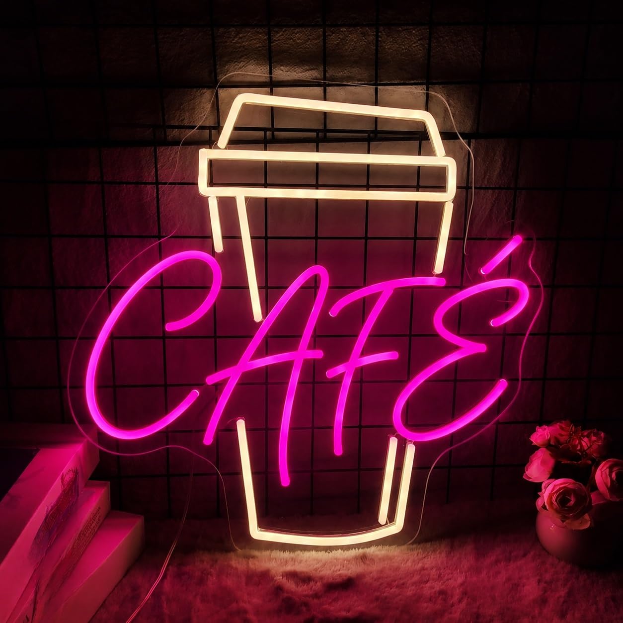Signs Lamp "CAFÉ" Coffee Cup Neon Sign Dimmable