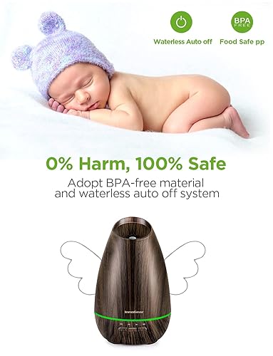 Miniatura 3 de InnoGear - Difusor de aromaterapia para aceites esenciales, 13.5 fl oz, humidificador de niebla fría con 4 temporizadores, sin agua, apagado