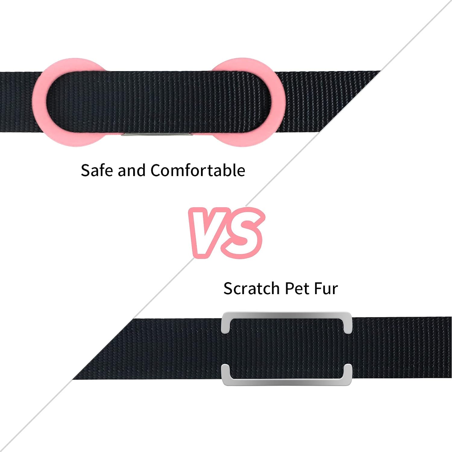 TagME 2 Pack Personalized Dog Tag, Dog Tags for Name Engraved, No Jingle Slide on Cat ID Tag, for Puppy Small Medium Large Dogs