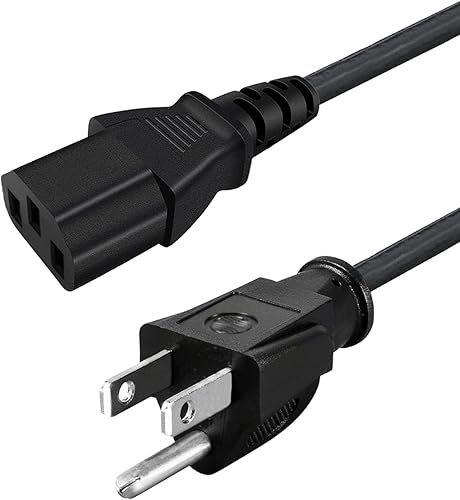 Miniatura 4 de Cable de alimentación de repuesto de 3 clavijas de 8 pies para monitor Dell, monitor de plasma LCD, pantalla 4K, olla instantánea, Samsung, Sony,