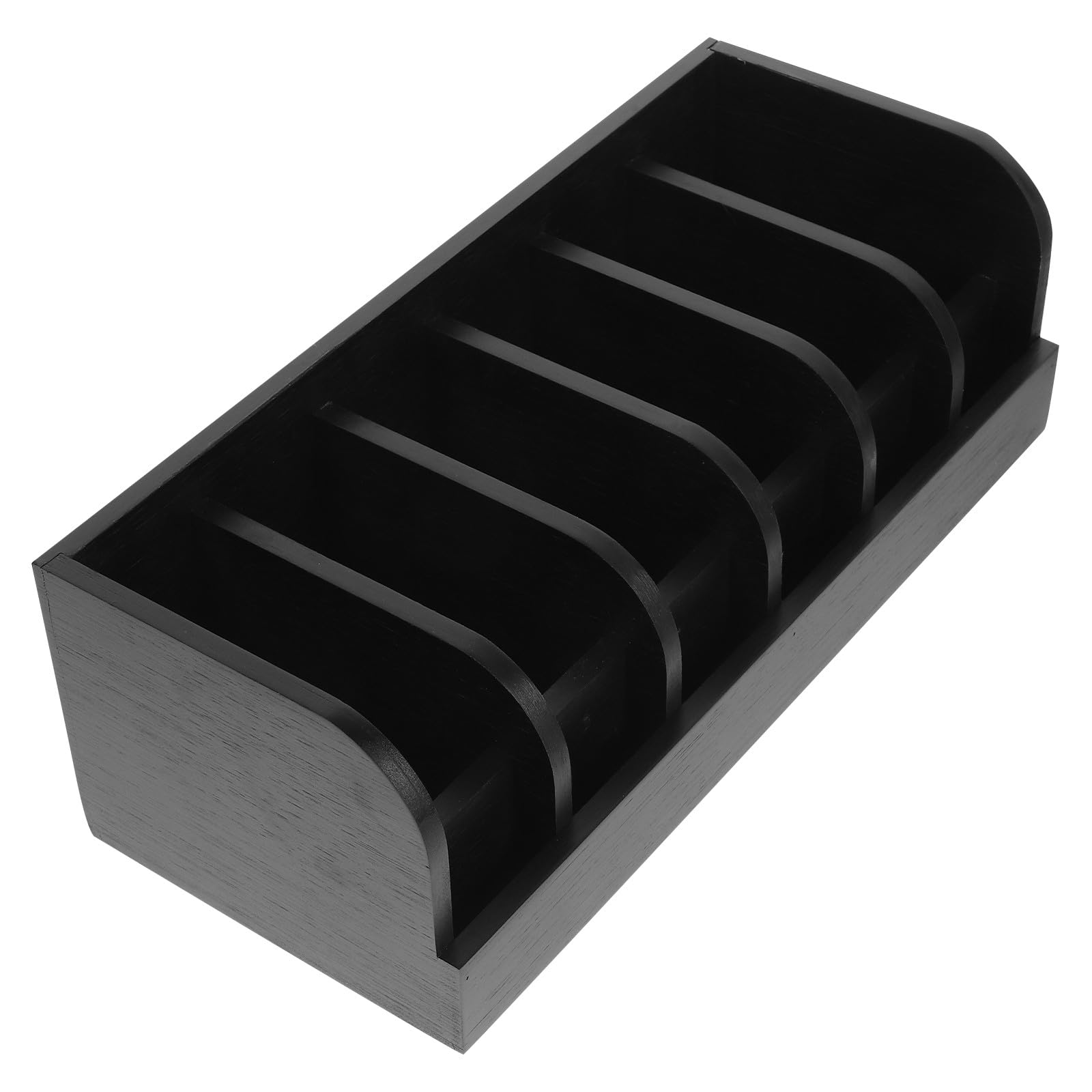 Caja Organizadora de Cinturones Negra SHINEOFI con 6 Compartimentos de Bambú