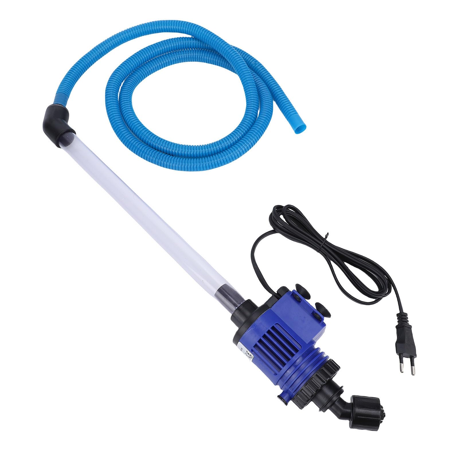 banapoy Limpiador Eléctrico de Grava para Acuarios, Limpieza de Gravas Al Vacío para Peceras, Aspirador, Lavado de Estiércol, Cambiador Agua y, Manguera para Desechos de Peces (Enchufe de la UE