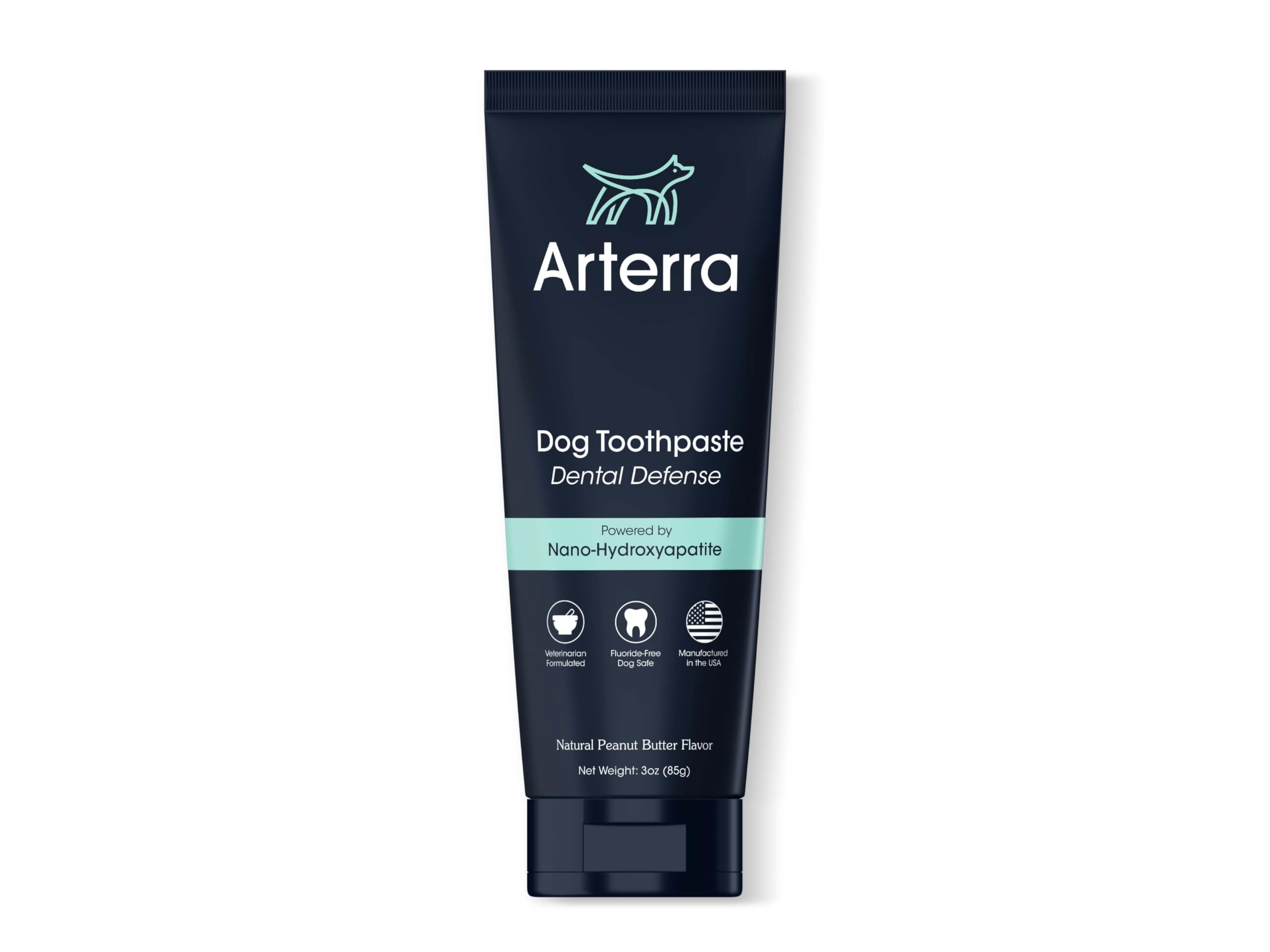 Remineralizing Dog Toothpaste – Vet-Grade, with Nano-Hydroxyapatite, Reverses Early-Stage Decay, Cleans Teeth, Reduces Tartar, Freshens Breath by Arterra Pet Science, Plant-Based, Natural Flavor, 3oz