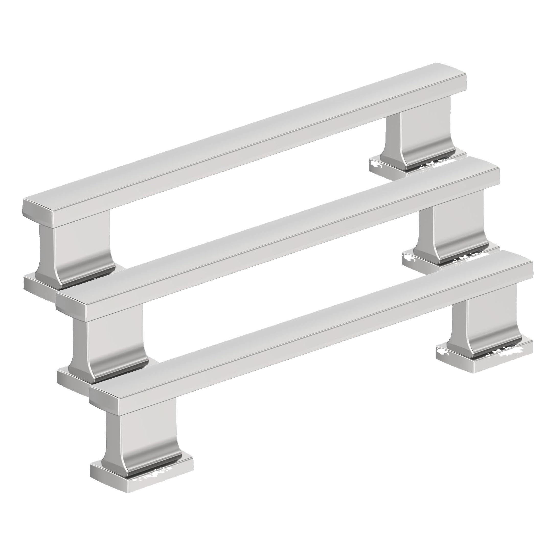 Amerock 10BX3709226 | Polished Chrome Cabinet Pull | 5-1/16 inch (128mm) Center-to-Center | 30 Pack | Triomphe | Furniture Hardware