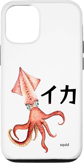 Amazon Iphone 12 12 Pro ピンクのイカ タコ モンスター 触手 クラーケン 日本語文字 スマホケース 家電 カメラ オンライン通販