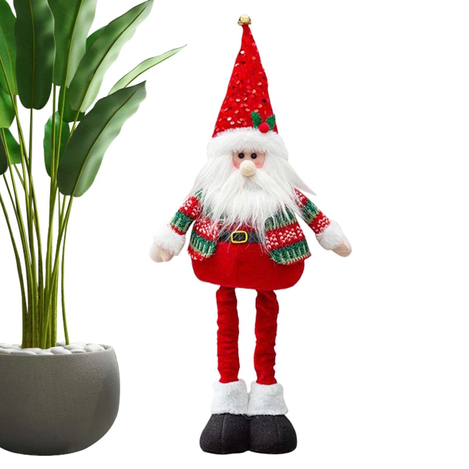 Nains de Noël rouges en peluche pour affichage de vitrine et fournitures d'école