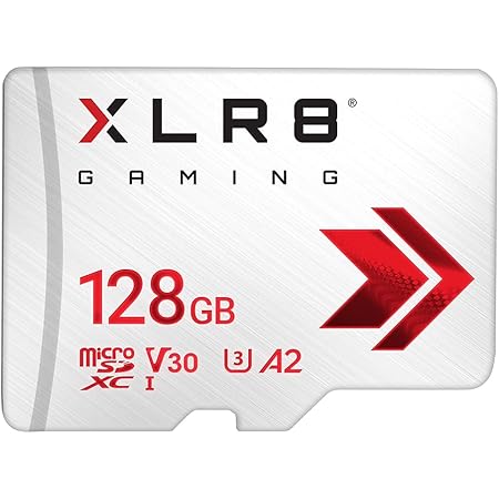 PNY XLR8 128GB Gaming Class 10 U3 V30 microSDXC Flash Memory Card - 100MB/s, Class 10, U3, V30, A2, 4K UHD, Full HD, UHS-I, micro SD