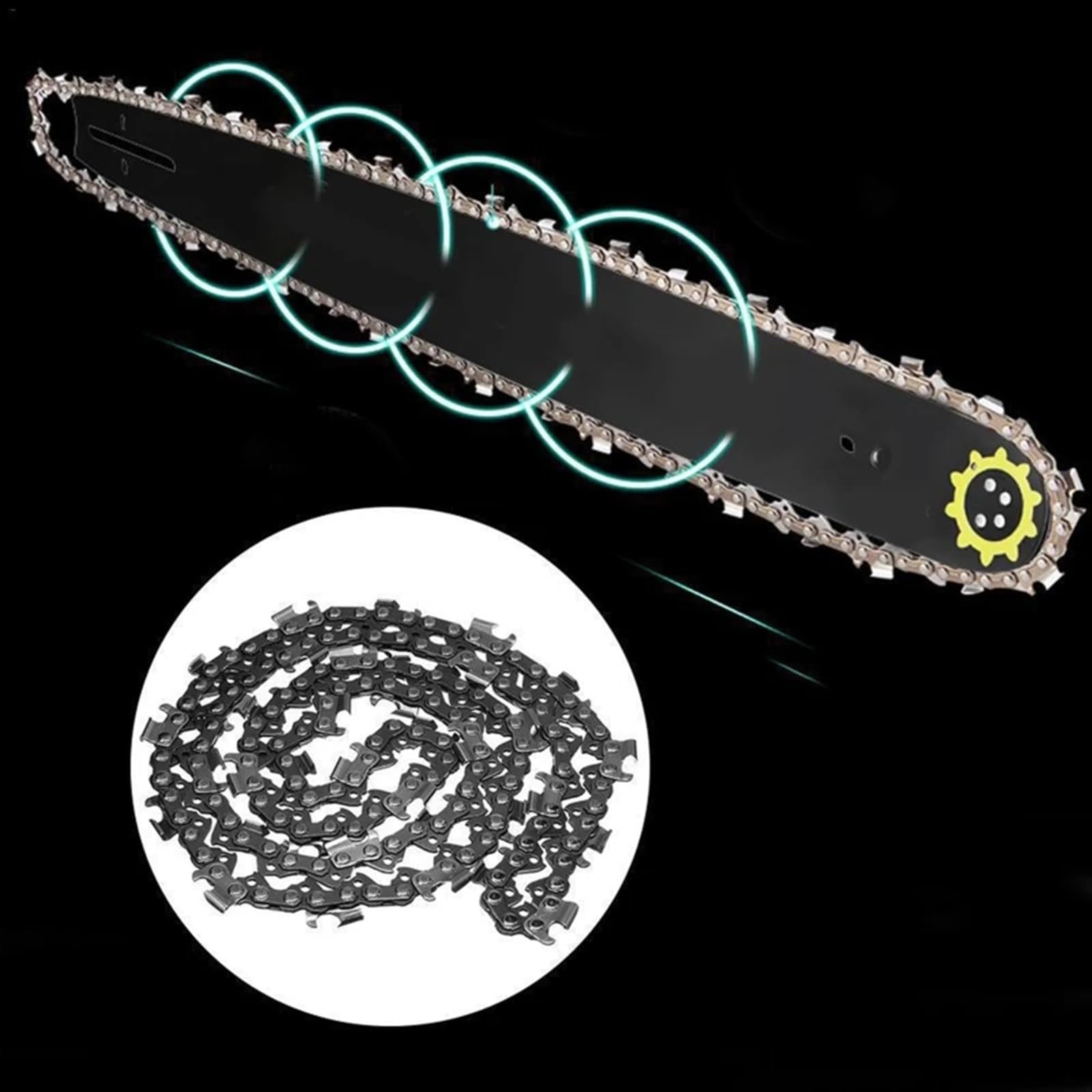 Cadena de motosierra Cadena de motosierra de Metal de 18/20 pulgadas, accesorio de sierra eléctrica de accionamiento 72/76, cadena de sierra de repuesto, piezas de corte de madera, 2 uds.(2pcs 20 Inch
