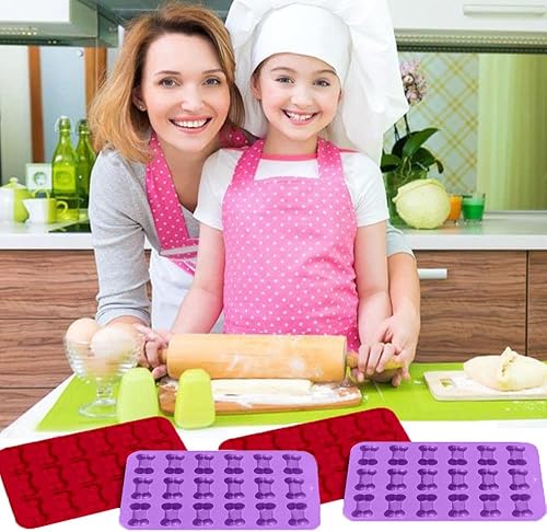 Vista 11 de PIVHWIR Moldes de silicona antiadherentes de grado alimenticio para chocolate, dulces, golosinas para perros, gelatina, cubitos de hielo