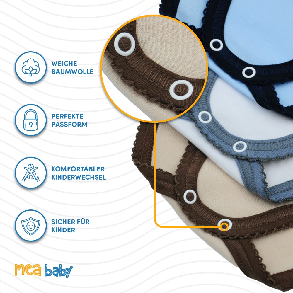 MEA BABY niemowlęce body z długimi rękawami unisex z nadrukiem, opak. 5 szt. Body dla niemowląt dla chłopców Body dla niemowląt dla dziewczynek (62)