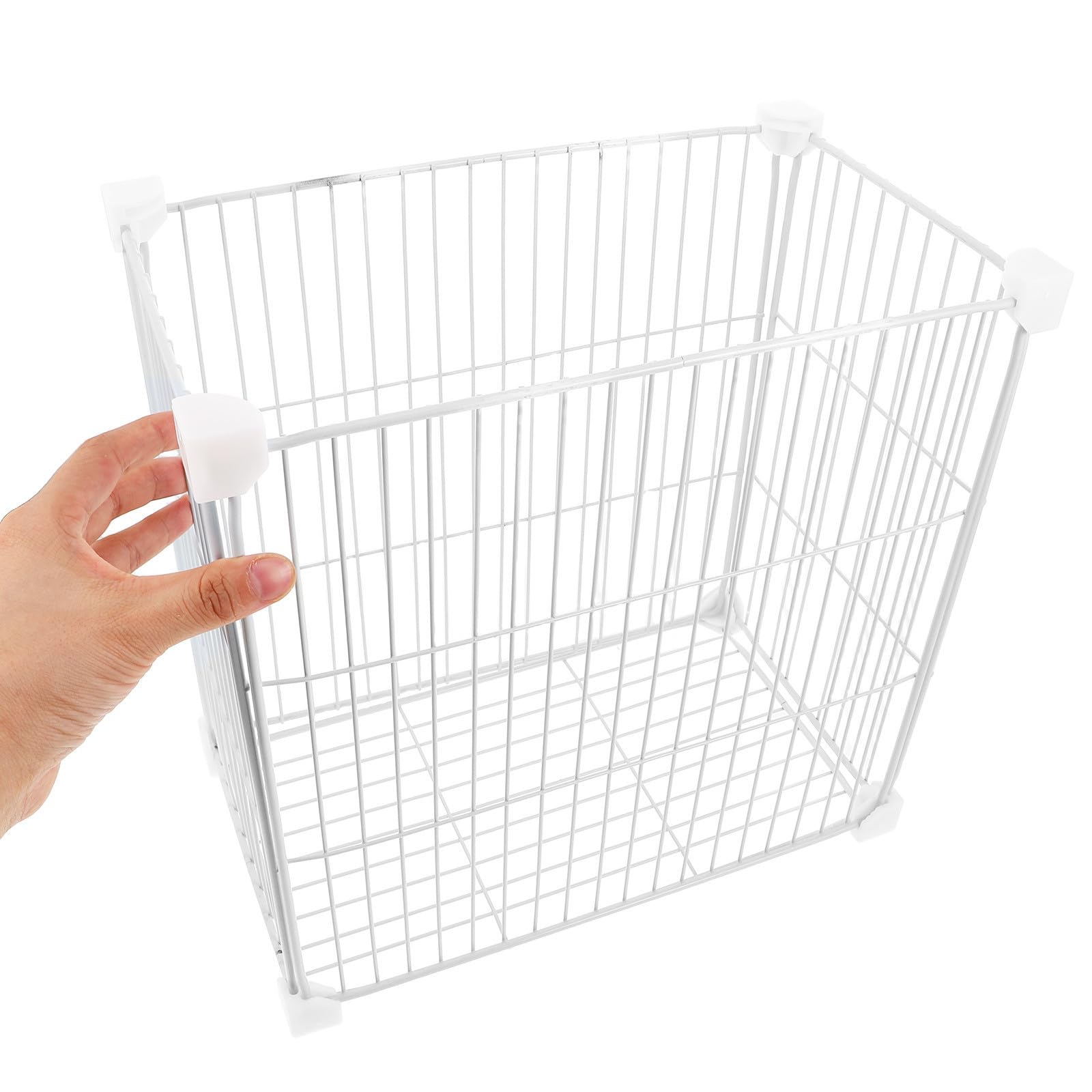 Gefrierschrank Organizerboxen aus Metall Gefrierbehälter Weiß Leicht zu Reinigen Transparente Sicht für Snacks und Obst für Gefriertruhen Gewerbliche Anwendungen