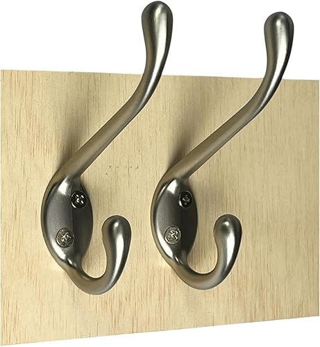 QCAA Premium Quality Heavy Duty Bigger Coat and Hat Hook Hanger, 5", Zinc Die Ca