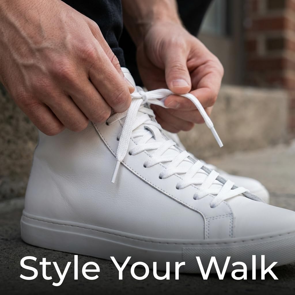 2 Pair Flat Shoelaces for Sneakers, Sportlaces for Sneakers, Athletic Shoelaces, Shoe strings for Sneakers